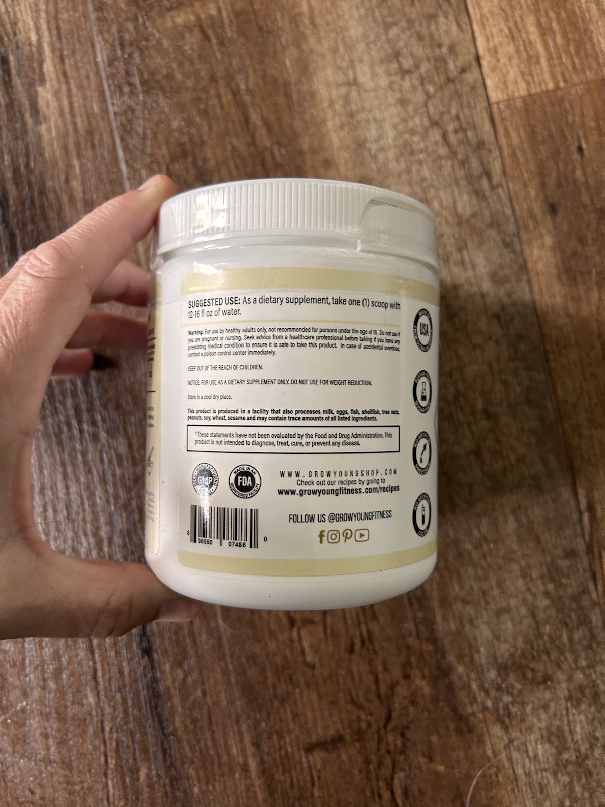 Grow Young Fitness Collagen Protein Supplement Vanilla 10oz Sealed Brand New