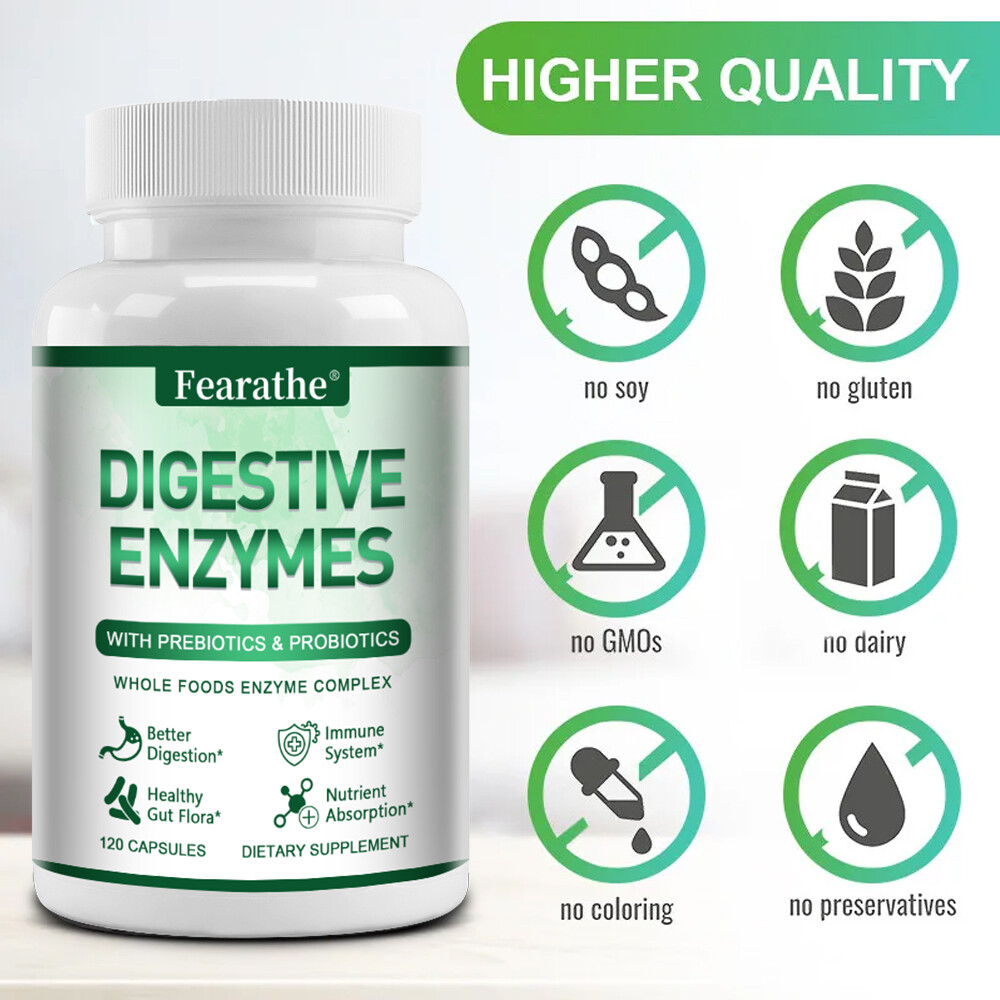 Digestive Enzymes Plus Prebiotics & Probiotics – Immune Support, Bloating Relief