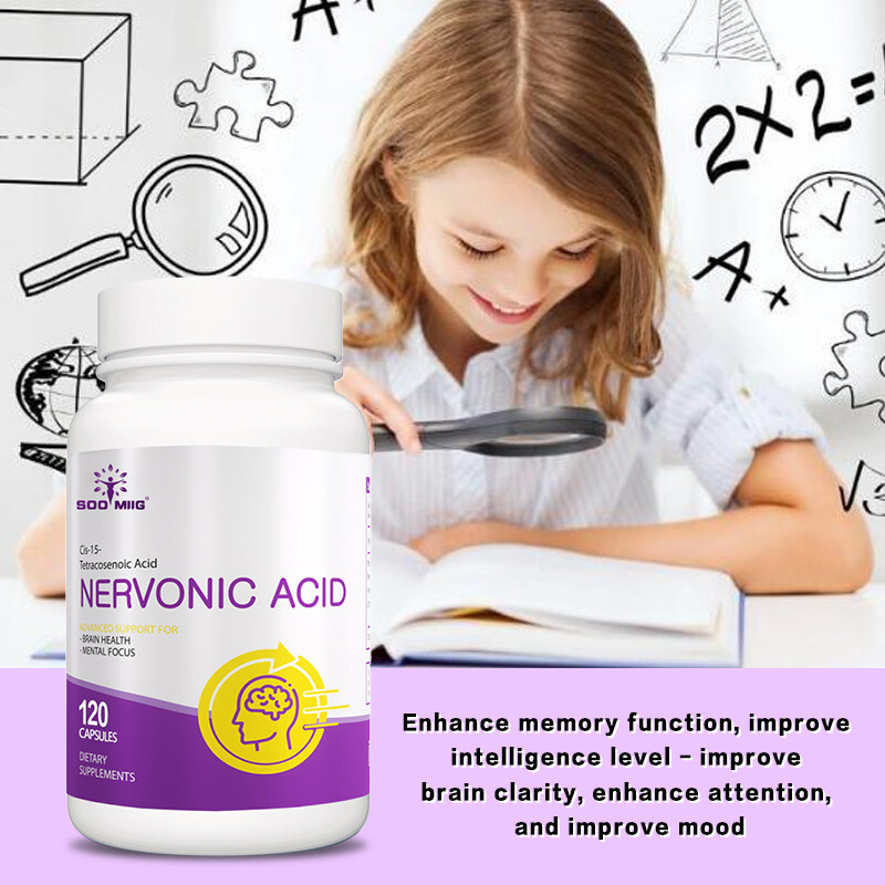Nervonic Acid Brain Supplement Nootropic Memory Focus Nerve Support 120 Caps