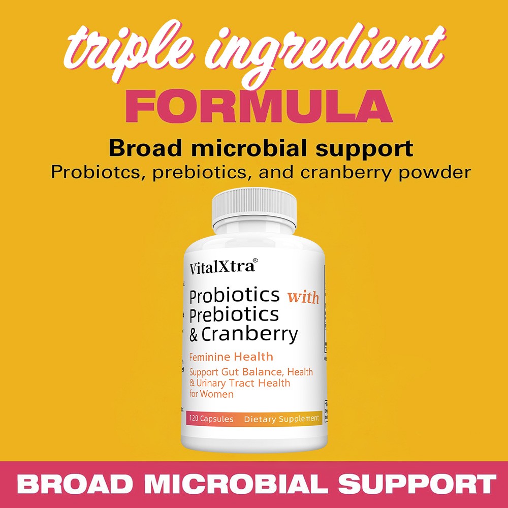 Probiotics For Women with Prebiotics Cranberry Vitamin C 30/60/120 Capsules