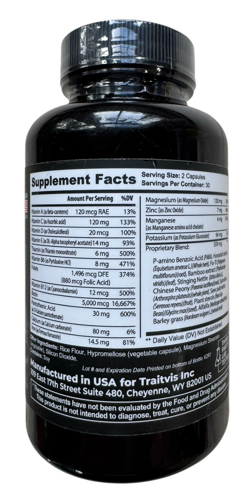 Raw Science Hair Growth Formula Capsules – 700mg – 60 Count – Ex: 5/27