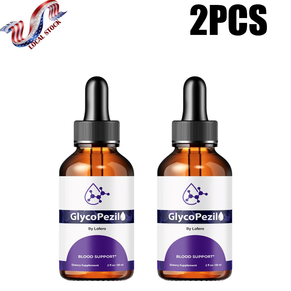 2PCS Glycopezil Blood Support Drops Glyco Pezil Vitamin Supplement 60 Servs US