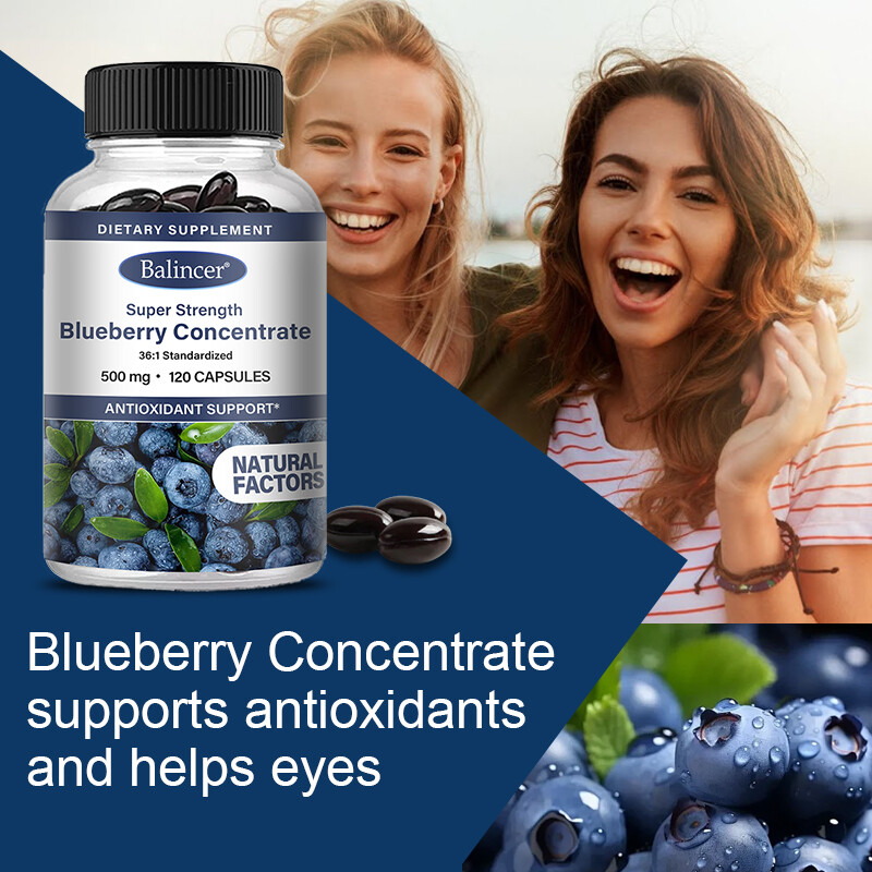 Blueberry Concentrate Supplement, Support Eye Health And Vision, Antioxidant