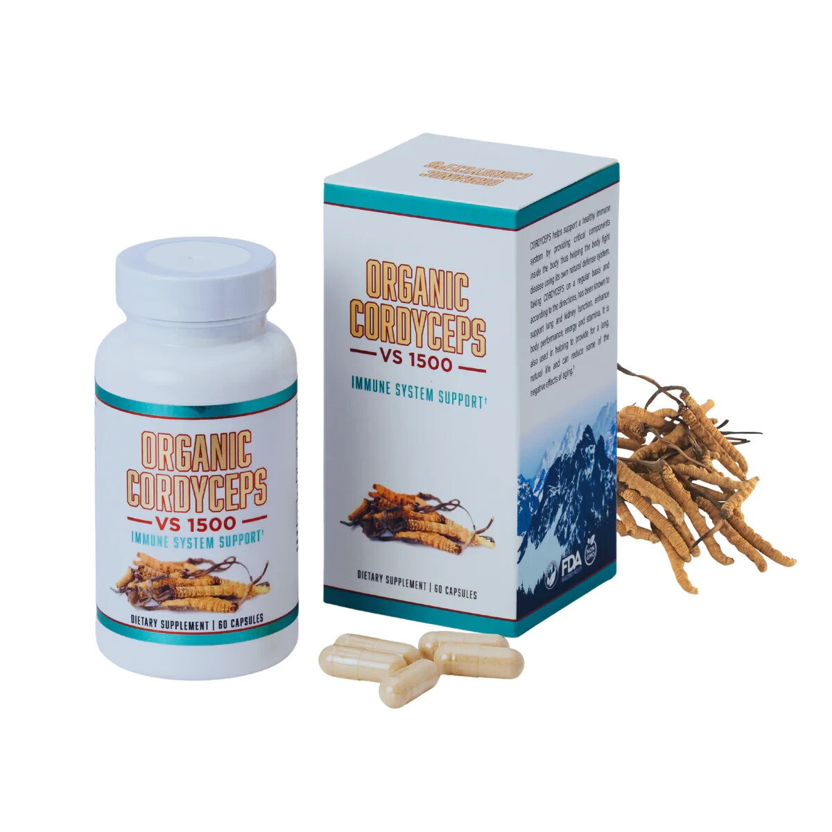 ORGANIC CORDYCEPS VS1500 – SIÊU ĐÔNG TRÙNG HẠ THẢO 60 CAPSULES