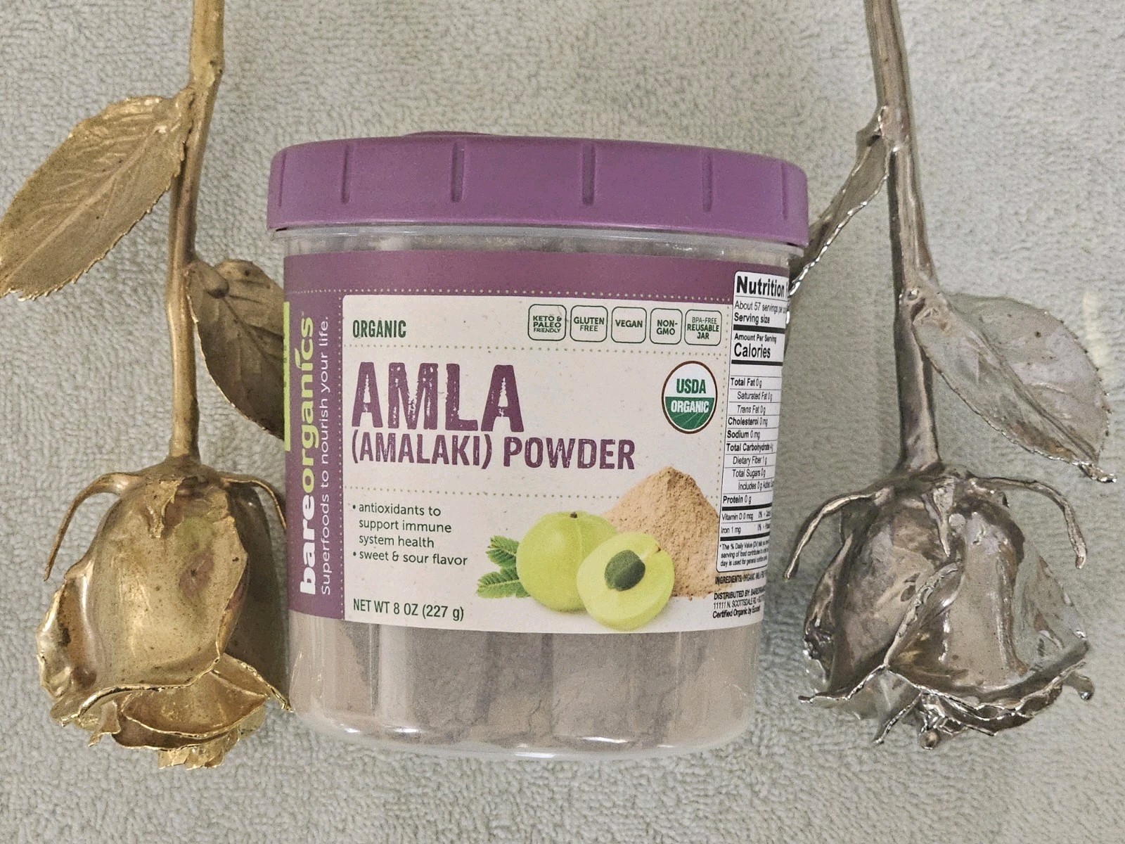 Bareorganics Organic Amla (Amalaki) Powder 8 Oz