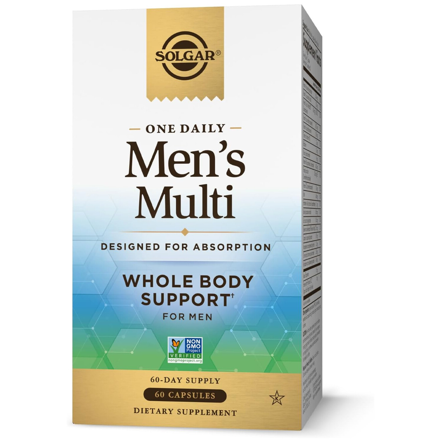 Solgar One Daily Men’s Multivitamin Whole Body Support, 60 Capsules