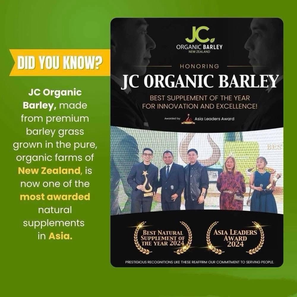 JC Organic Barley Grass Juice Mix New Zealand Superfood Drink Powder 10 Sticks