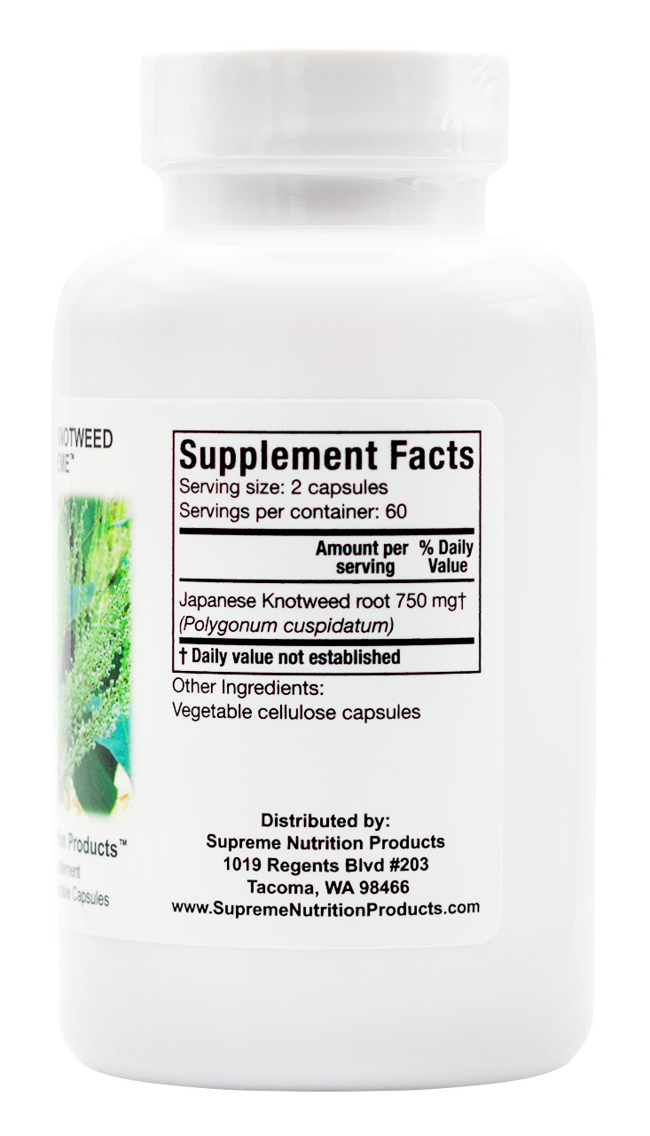Japanese Knotweed Supreme by Supreme Nutrition – 375 mg/ Capsule – 120 Capsules