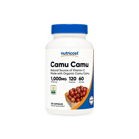 Nutricost Camu Camu Organic 1000mg, 120 Caps – Non GMO – GF- EXP 06/2026