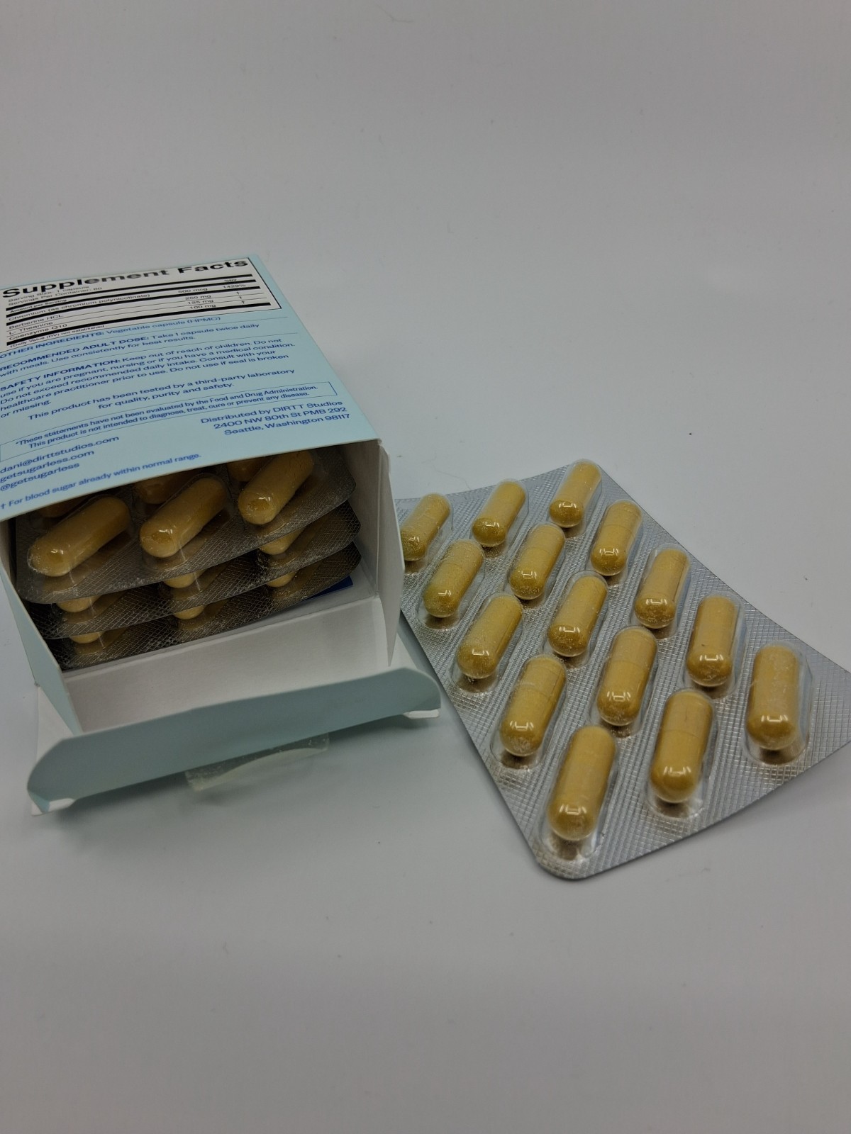 DIRTT Studios Sugarless – Sugar Craving Support – 60 Capsules EXP 12/2025