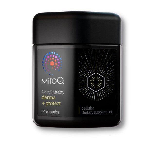 MitoQ Skin Complex Derma+Protect 60 Caps Free Shipping from NZ