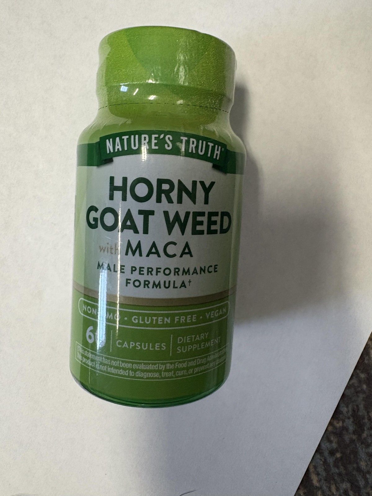 Nature’s Truth Horny Goat Weed with Maca 60ct Capsules Vegan Non-GMO For Men