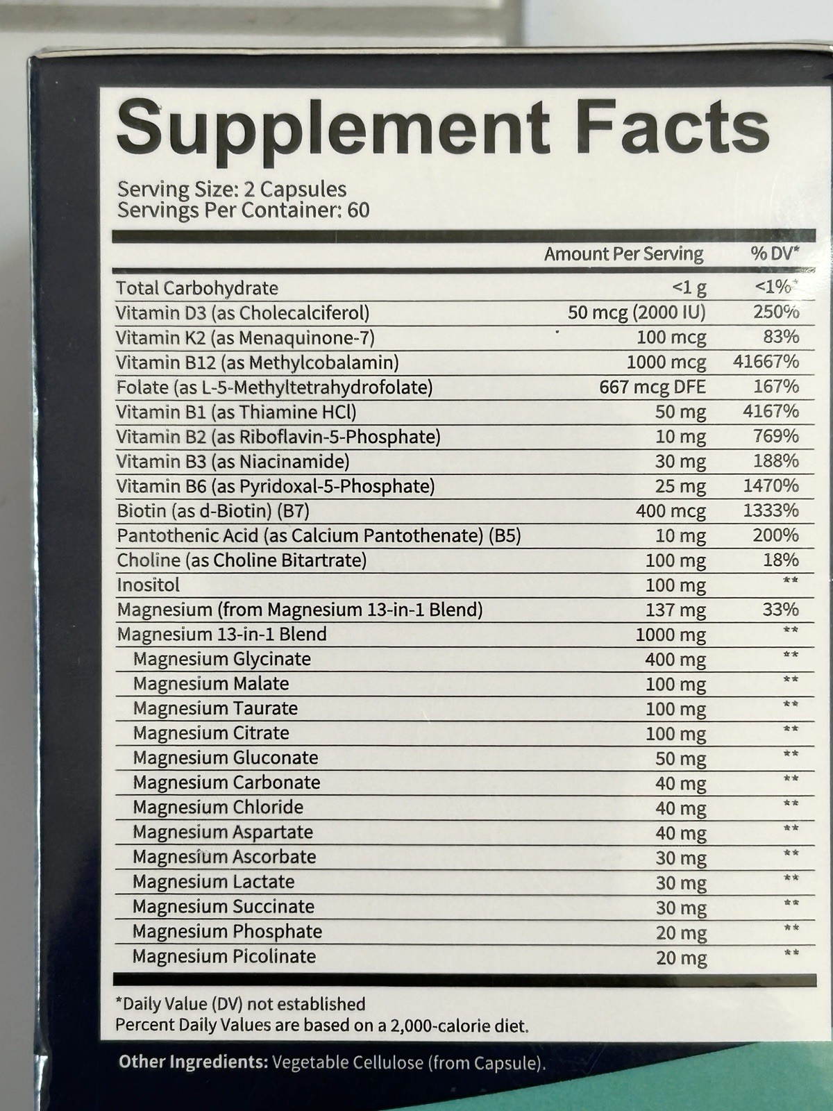 Totaria Health Magnesium Complex 25 in 1 – 120ct Energy Mood Nerve Support