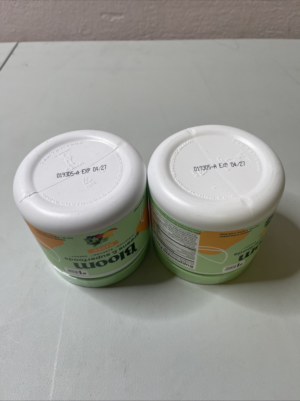 Bloom Greens Superfood Powder Mango 30 Servings Digestion Bloat Relief 4/27 2PK