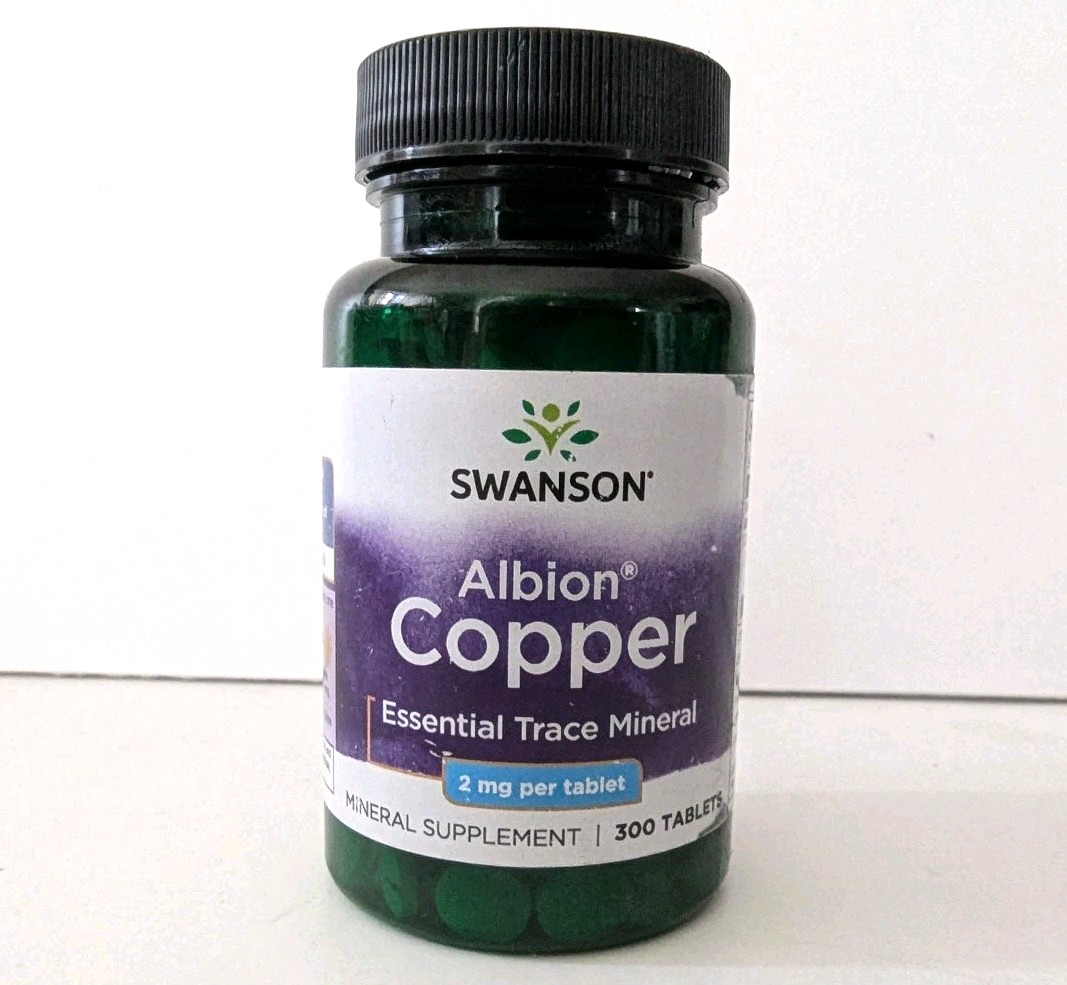 Swanson Albion Copper Chelate Mineral Supplement Antioxidant Immune 300 Tab 2 mg