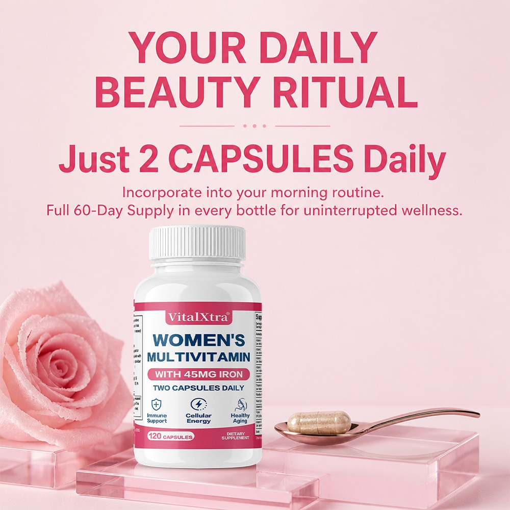 Women Daily Multivitamin 22in1 Mineral+Probiotic,Energy,Gut,Skin&Immune,30~120CT
