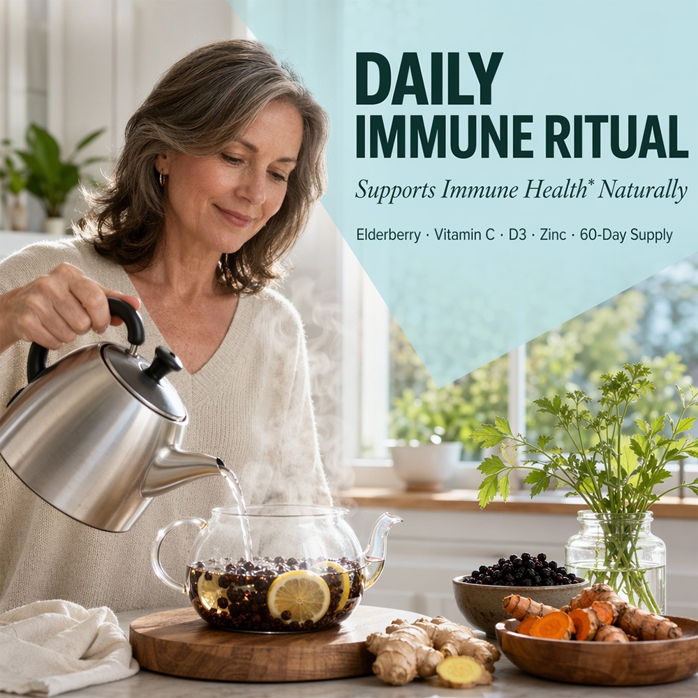 8in1 Elderberry Immune Support Caps with VitaminC D3 Zinc&Natural Herbs 30~120CT