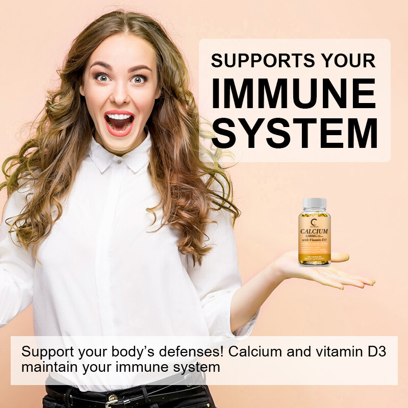 Calcium Citrate 1000mg w/ Vitamin D3 – Bone Health & Muscle Support, 120Capsules