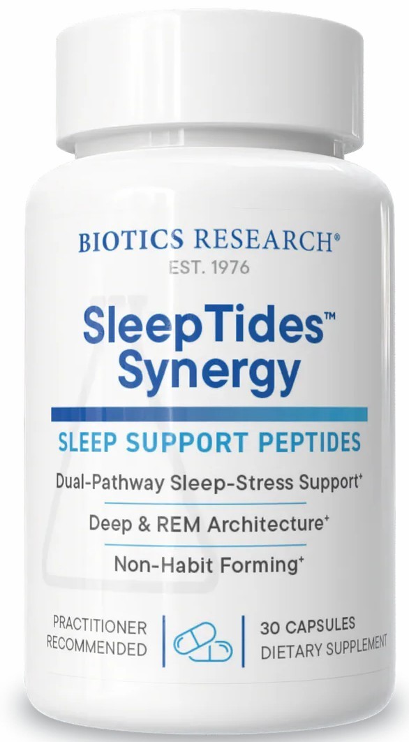 Biotics Research SleepTides Synergy Peptides Stress REM Sleep Support 30 Capsule