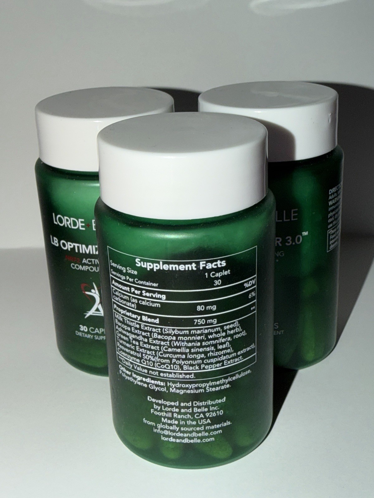 5 Pack- Lorde Belle LB Optimizer 3.0 – 30 Caplets New Sealed