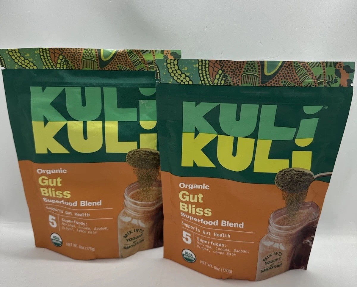 2 Kuli Kuli Organic Gut Bliss Superfood Blend 6oz Ea Exp11/26