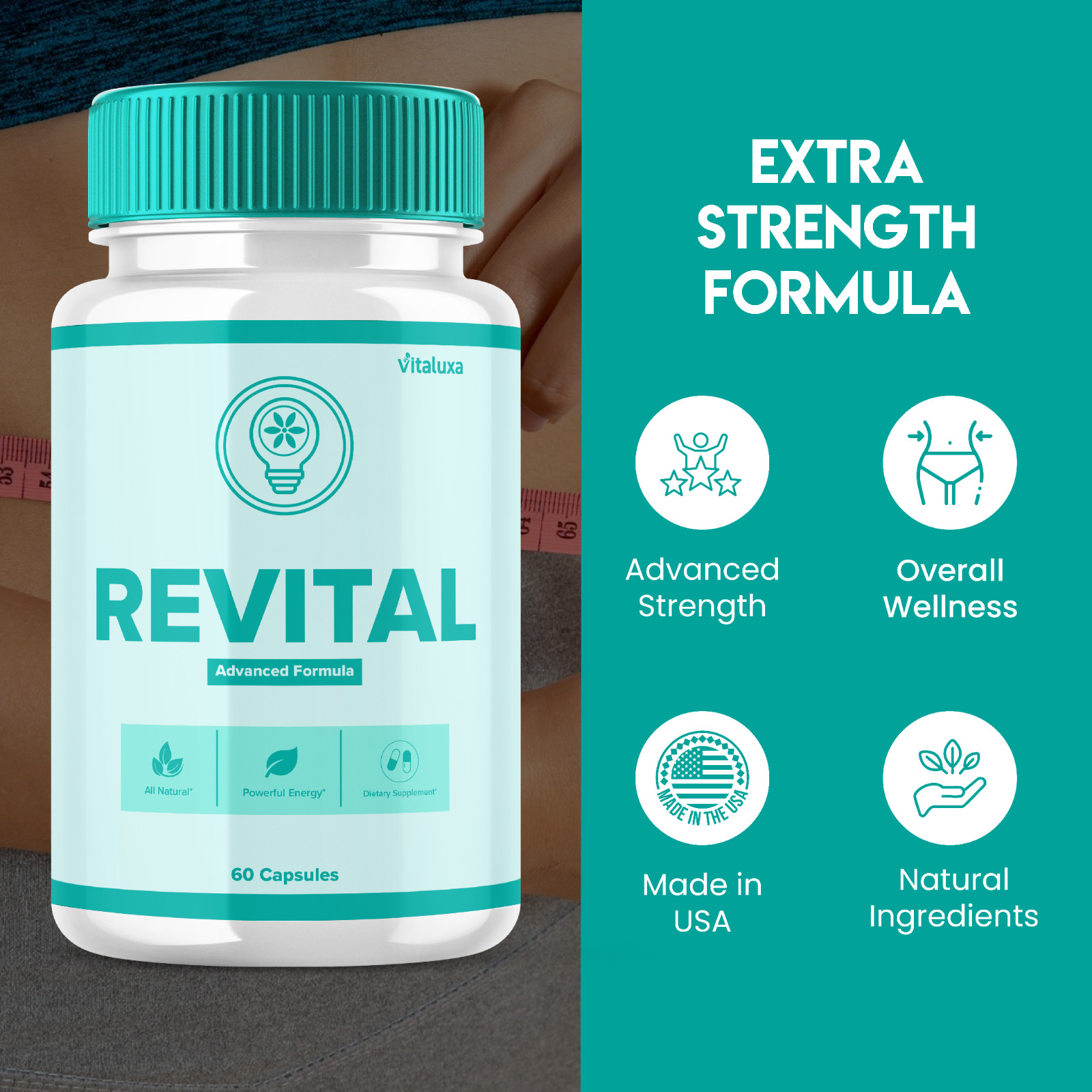 (3 Pack) Revital Capsules Formula for Health & Wellness Pills (180 Capsules)