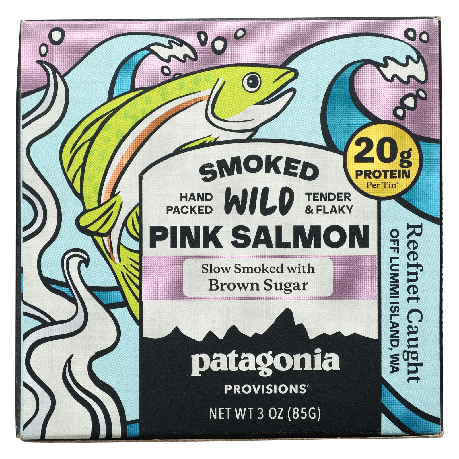 Wild Pink Salmon Smoked By Patagonia 3 Oz 20G 6 Pack