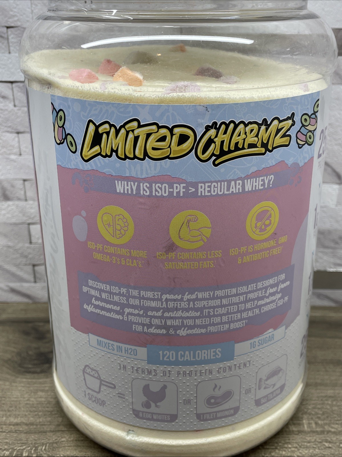 ISO-PF LIMYED CHARMZ Grass Fed Whey Protein Isolate Free from Hormones GMOs -HTF