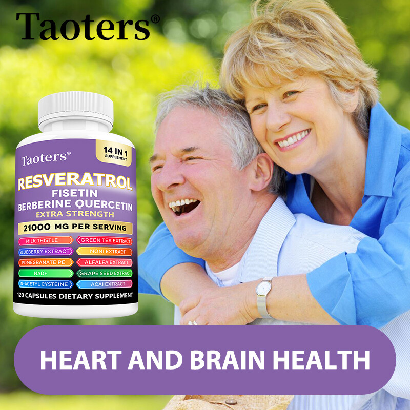 Resveratrol Capsules, Supports Brain & Heart Health 120 Capsules x 3 Bottle