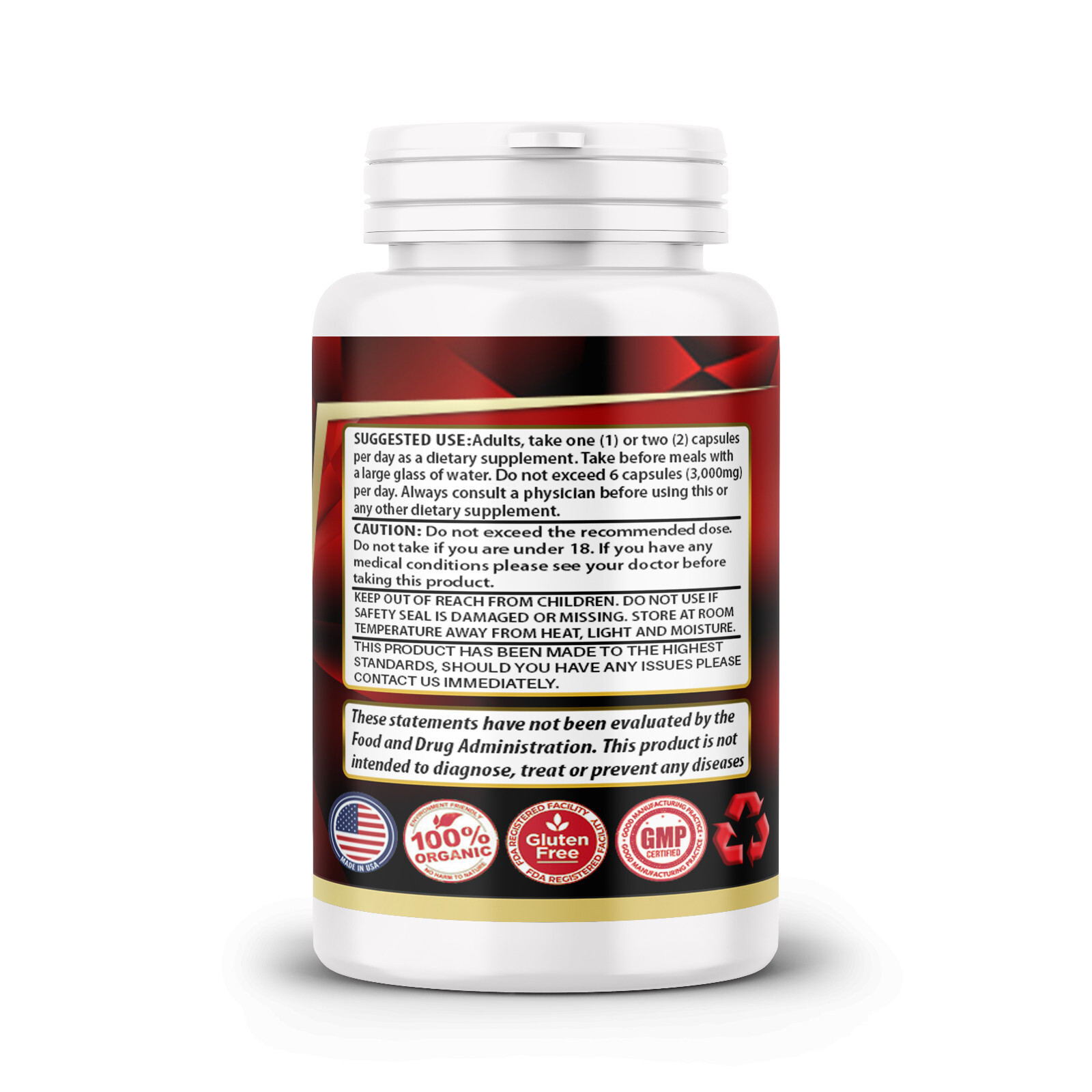 180 Organic Butea Superba Red Kwao Krua 1000mg DAILY Caps Men’s Health