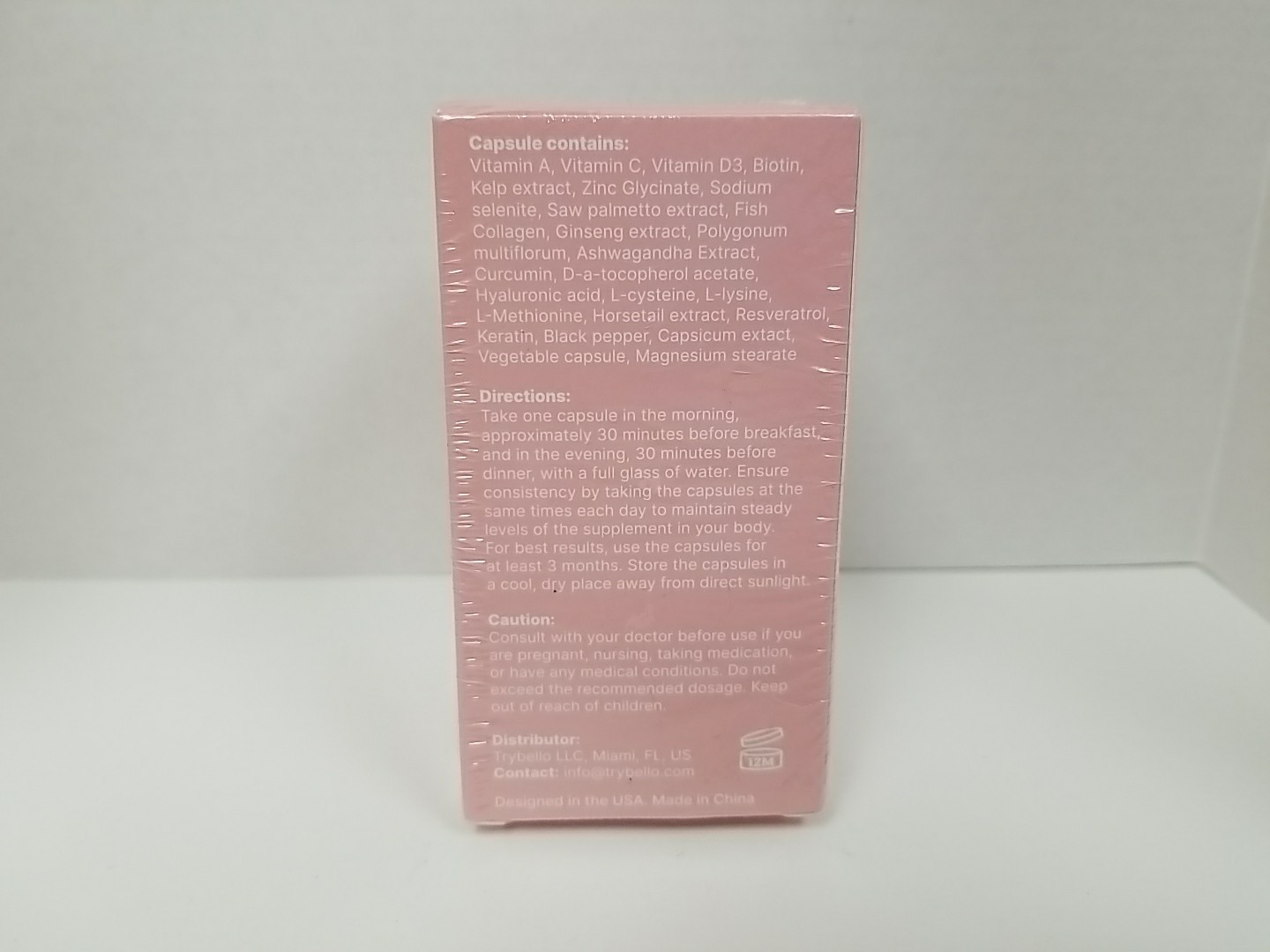 Try Bello Daily Hairbooster ~ Grow Thicken Rejuvinate ~ 60 Capsules ~ 12/2026