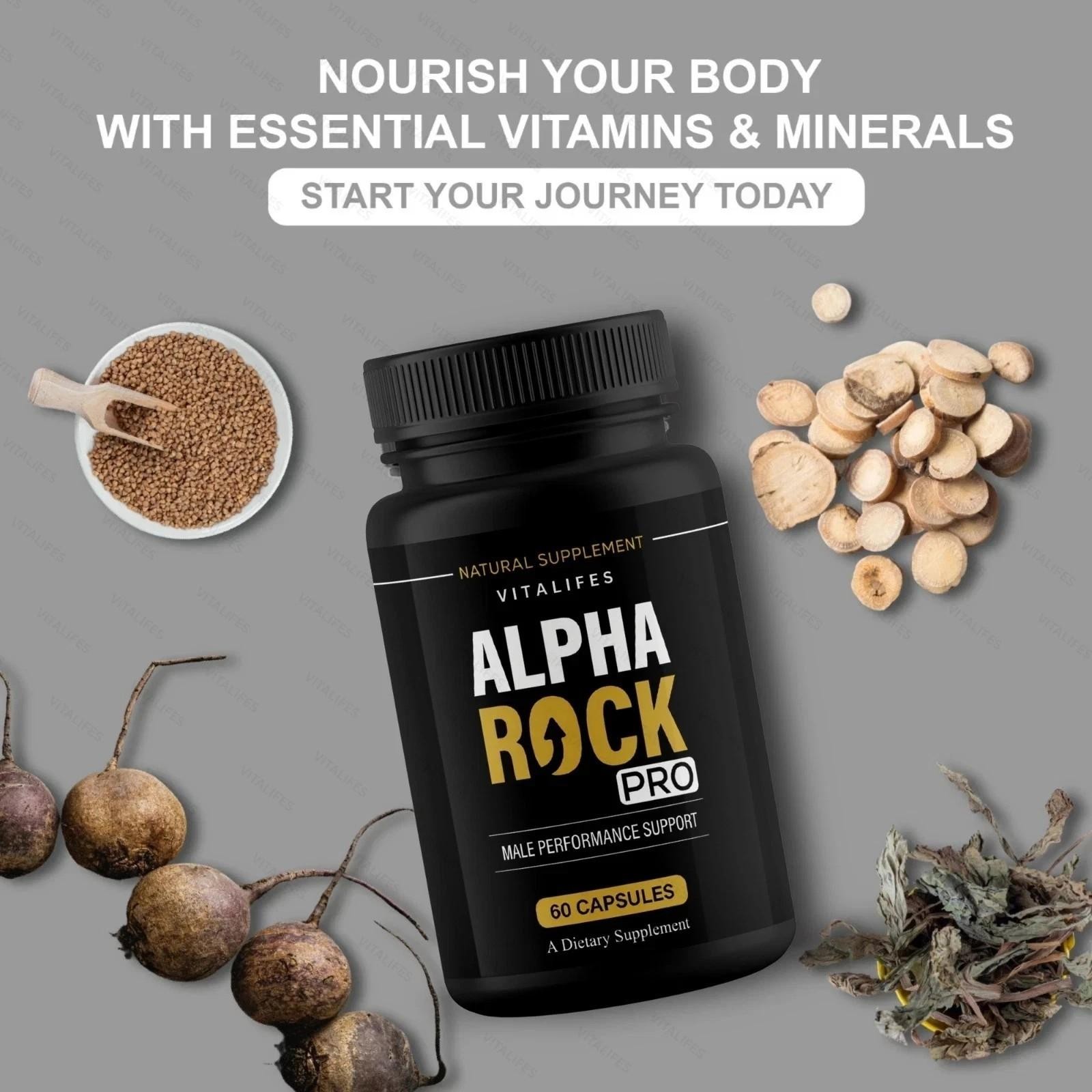 (2 Pack) Alpha Rock Pro Pills, Alpha Rock Performance Supplement (120 Capsules)