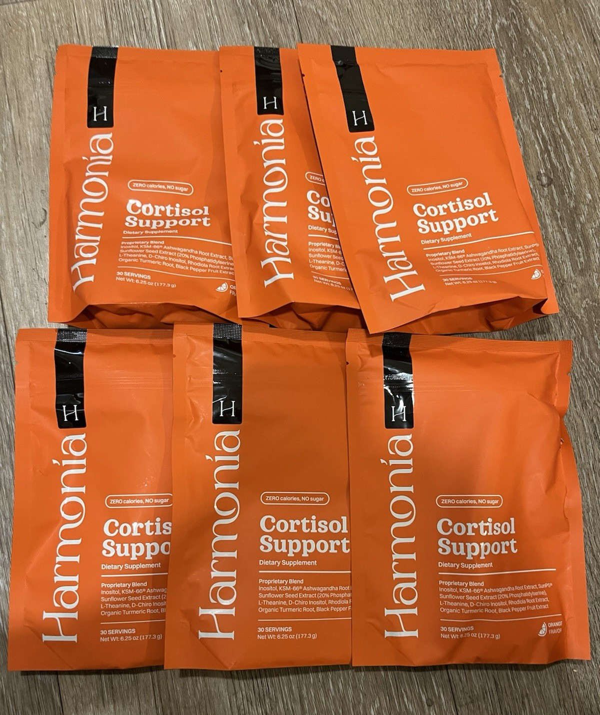 Harmonia Cortisol Support Powder Drink Mix Natural Orange, Sugar-Free 6.25 oz