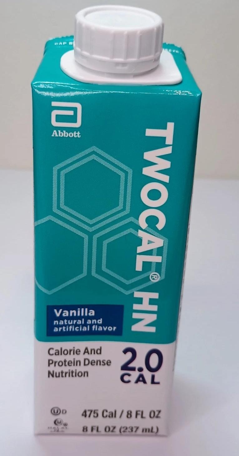 24 CT. TWOCAL HN 2.0 Cal Tube Feeding Formula 8 Oz Box Of Vanilla Exp Dec 2026