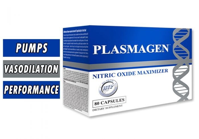 HI-TECH PHARMACEUTICALS PLASMAGEN (80 CAP) Pump Nitric Oxide N0 Maximizer Muscle