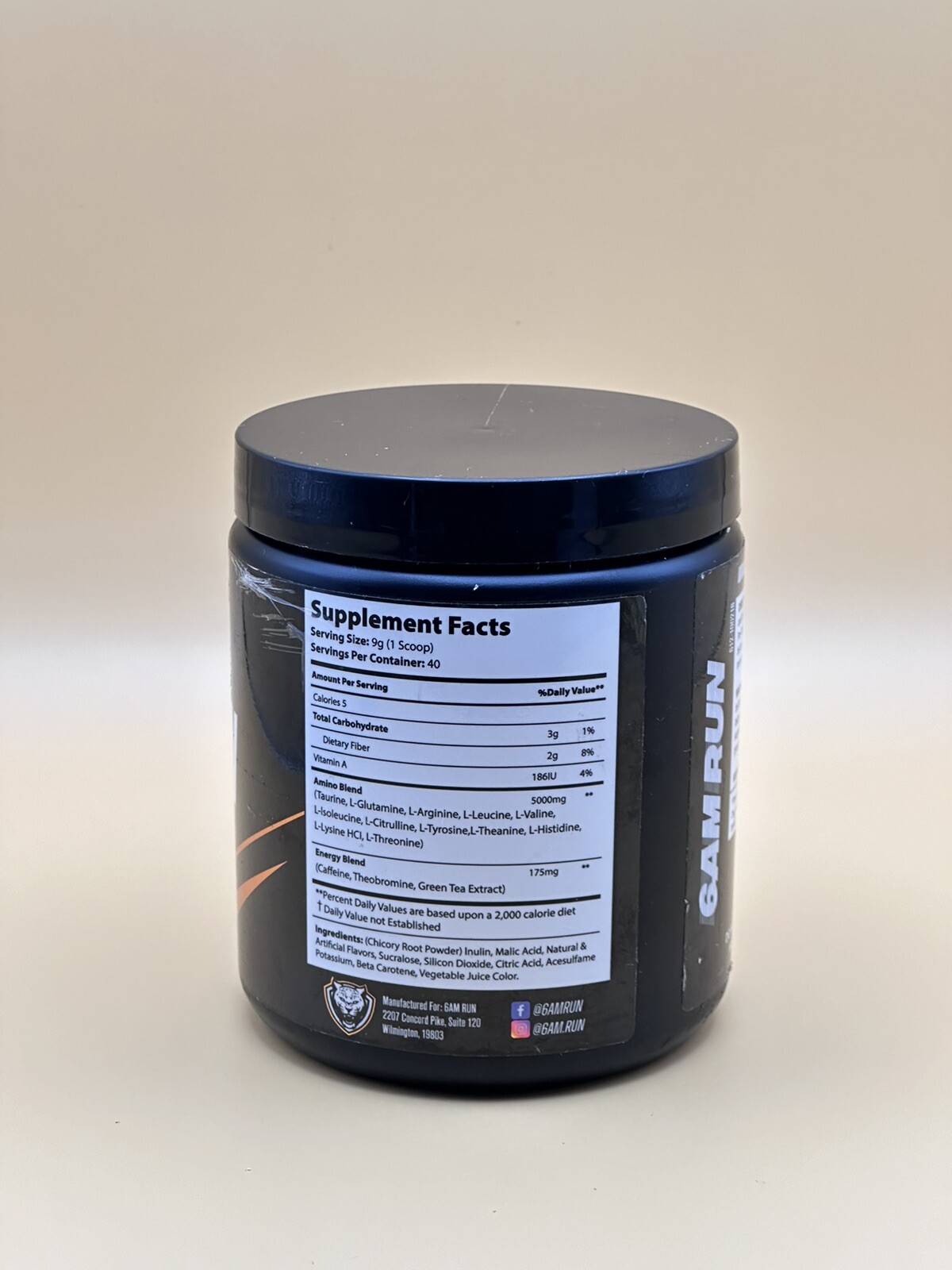 Marathon, Advanced Amino + Preworkout Formula, Peach Mango, 12.7 oz (360 g)