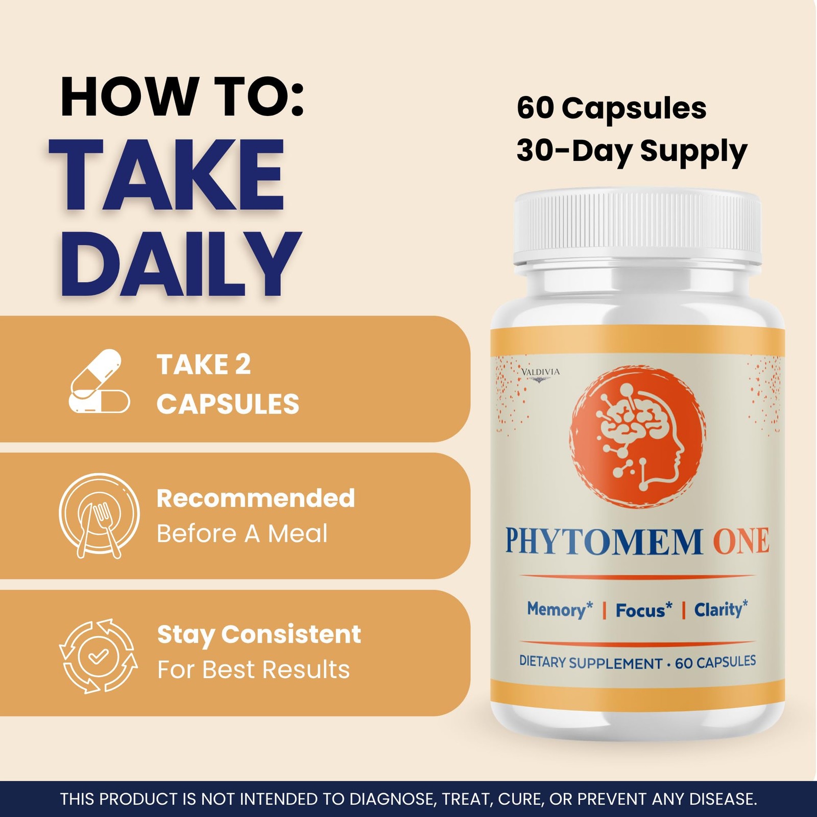 Valdivia (5 Pack) Phytomem One 300 Capsules 5 Pack Brain Support Supplement Made