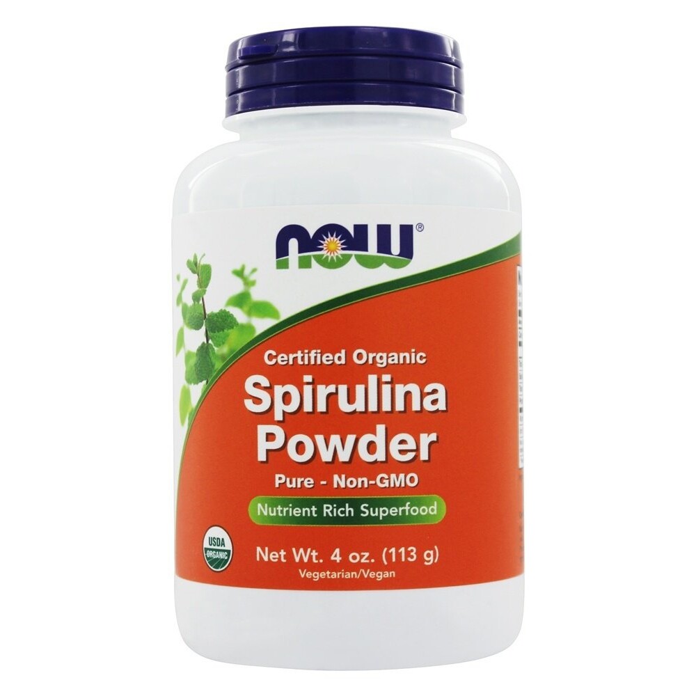 NOW Foods Spirulina Powder 100% Pure and Natural, 4 Ounces
