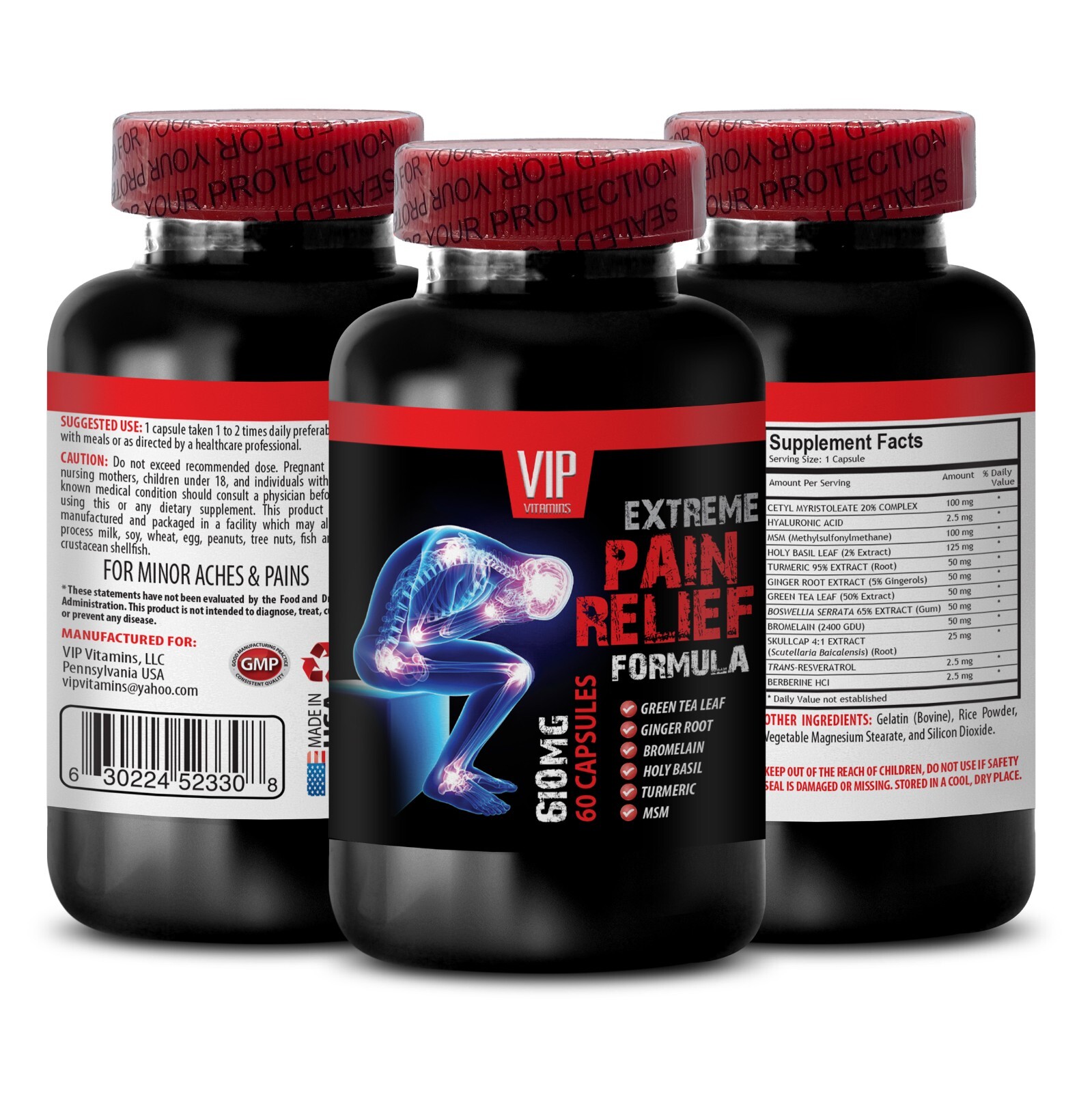 Hyaluronic acid – PAIN RELIEF EXTREME FORMULA 1B – pain relief tablets