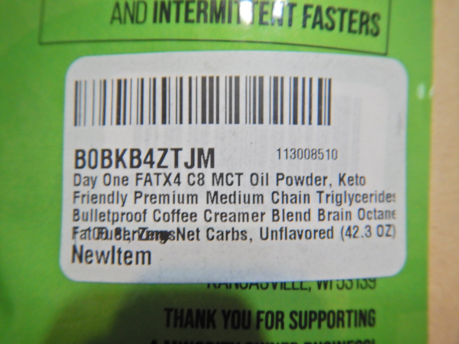 Day One FATX4 C8 MCT Oil Powder 1200g