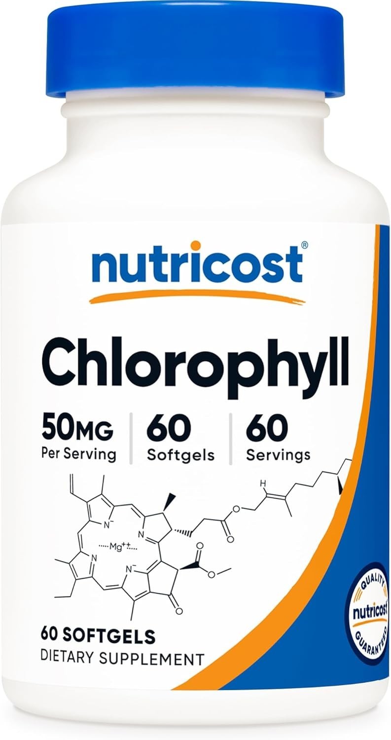 Nutricost Chlorophyll (50mg) ~ 60 Softgels ~ Gluten-Free