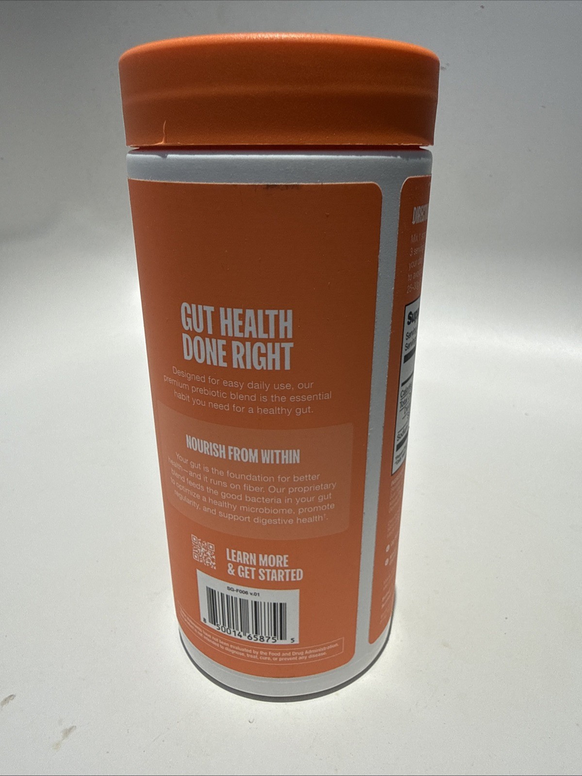 Supergut Daily Fiber Powder Peach Mango Digestive Support Vegan GF
