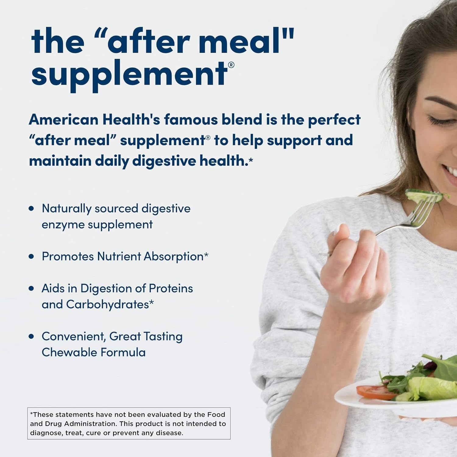 American Health Original Papaya Enzyme Chewable 600 Tablets