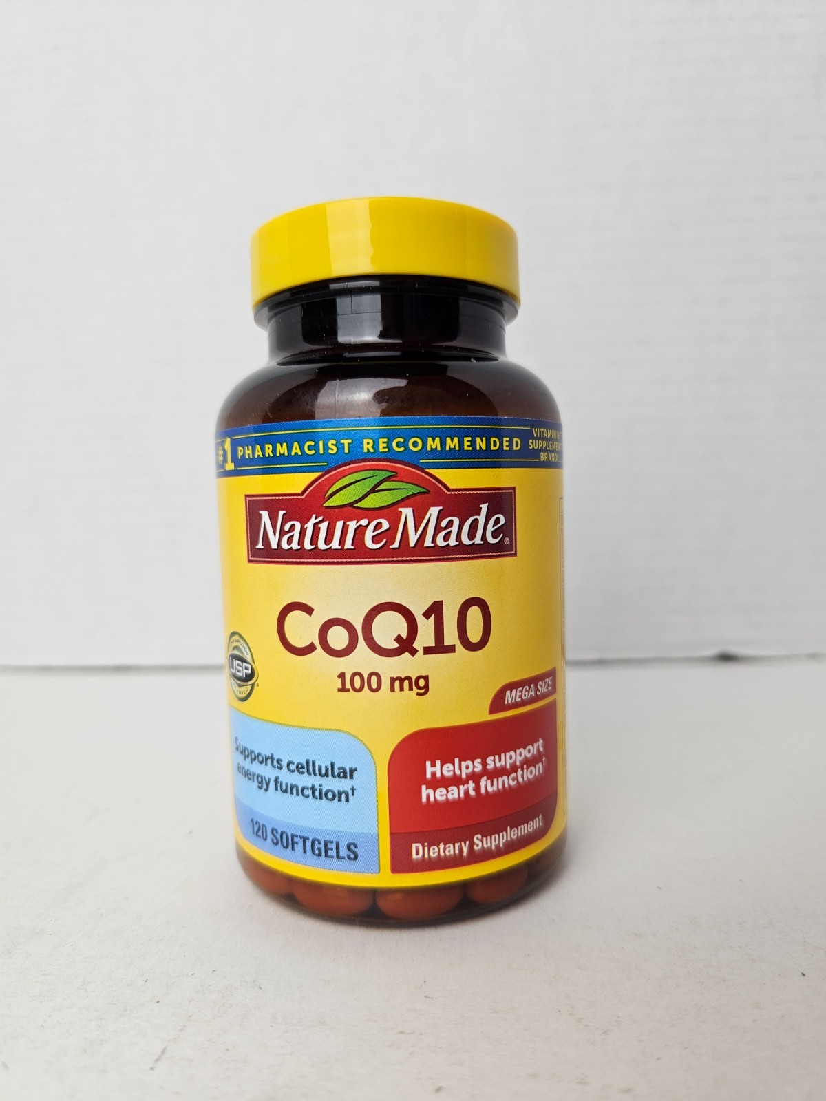 Nature Made CoQ10 100mg Dietary Supplement 120 Softgels Exp 08/2028