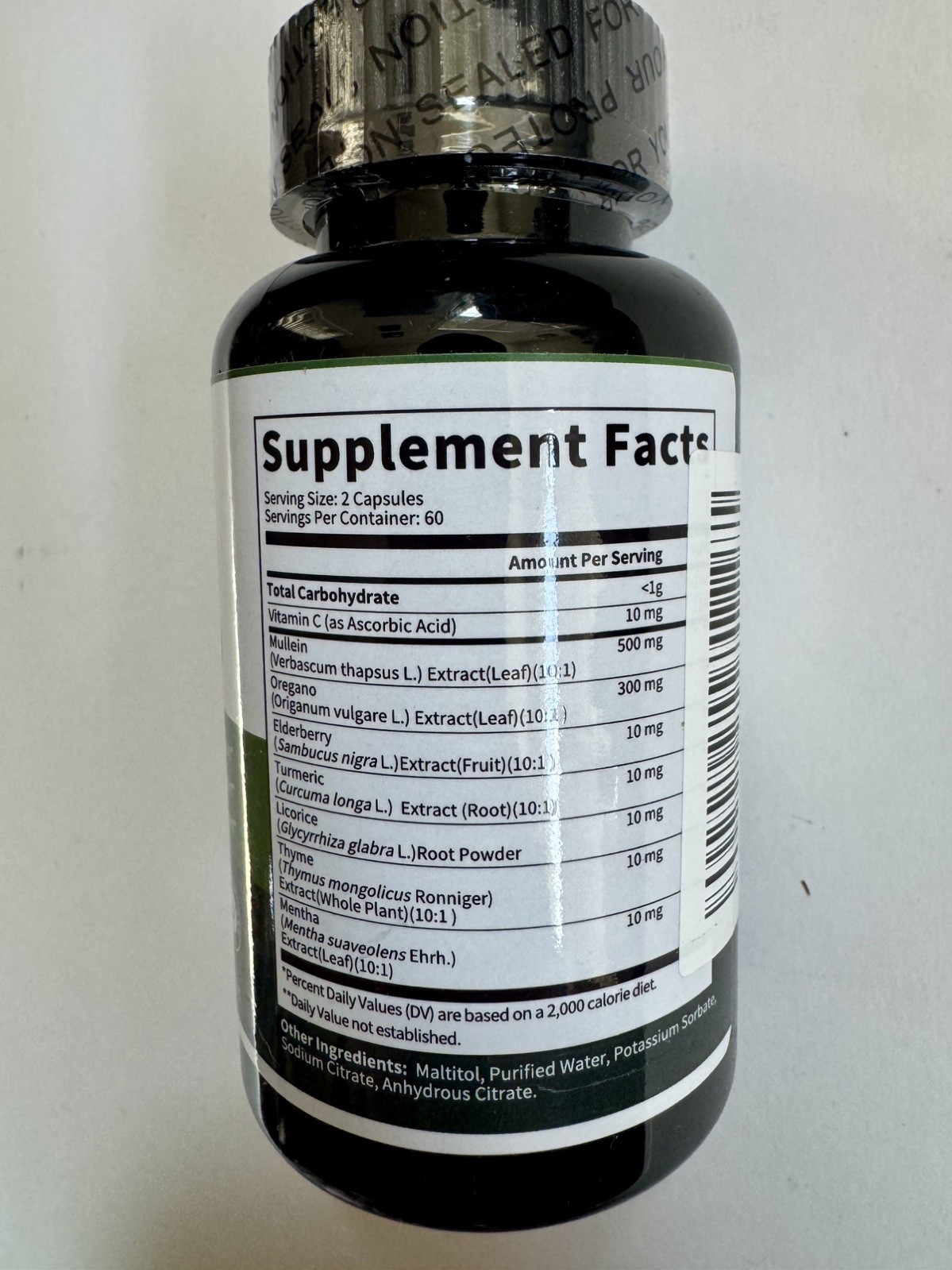 Catfit 5000mg Mullein Leaf Oregano Lung Detox Supplement 3 Bottles 360 Capsules