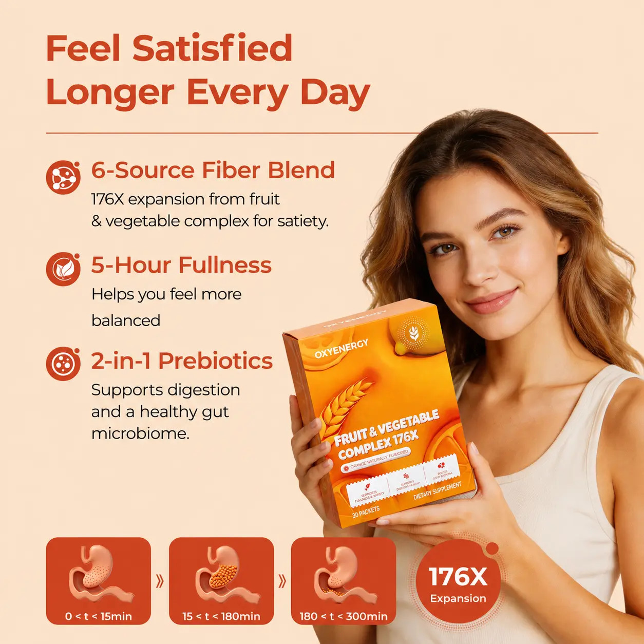 Oxyenergy Fruit & Vegetable Complex 30 Packets for Digestive Health Boost