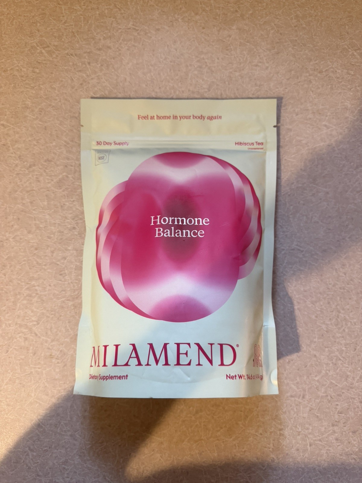 MILAMEND Hormone Balance Unsweetened Hibiscus Tea Powder – 30-Day Supply 14.6 oz