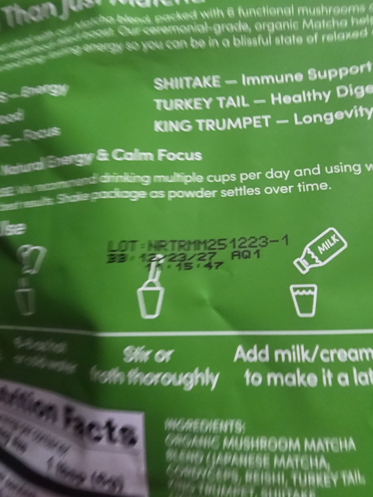 Ryze Organic Mushroom Matcha – 30 Servings Sealed Exp 06/2027