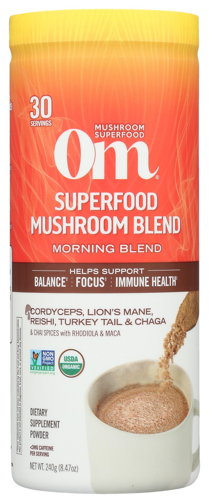 Morning Mushroom Superfood Blend Powder By Om 8.47 Oz 1 Pack