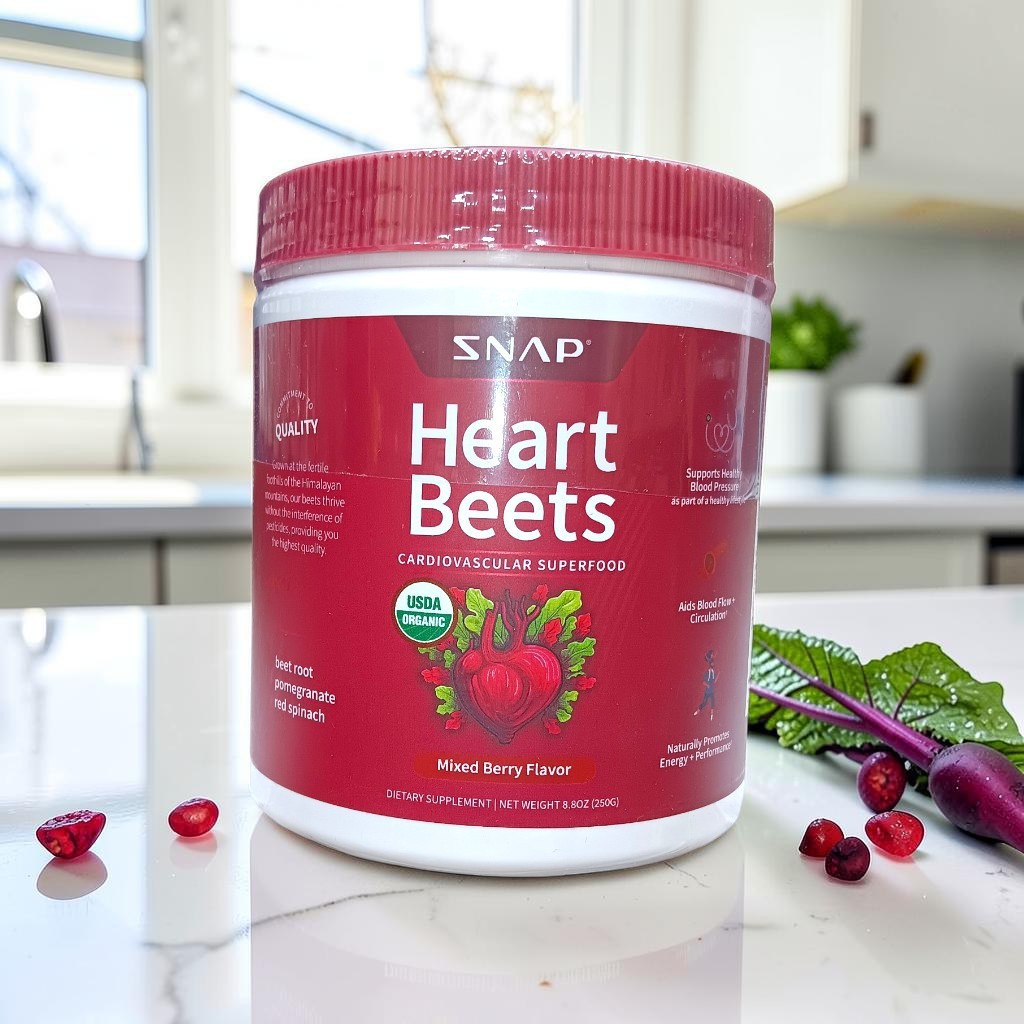 Snap Heart Beets Powder USDA Cardiovascular Superfood Nitric Oxide Booster 8.8oz